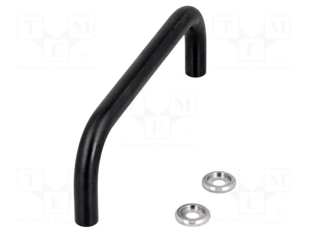 Holder; oxidized steel; black; H: 35mm; Mounting: M4 screw; GN 425 ELESA+GANTER GN425-8-96-BT