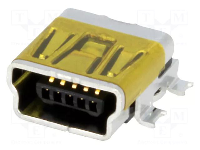 Connector: USB B mini; socket; on PCBs; SMT; PIN: 5; horizontal MOLEX MX-67503-1020