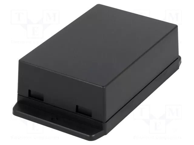 Enclosure: multipurpose; X: 70.6mm; Y: 105mm; Z: 35.5mm; ABS; black GAINTA NUB1057035BK