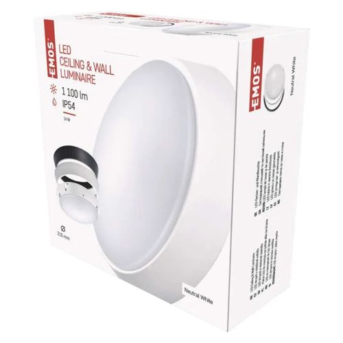 LED Ceiling lamp ZURI, round, black/white 14W neutral white, EMOS ZM3230 8592920057155