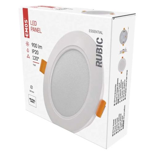 LED recessed luminaire RUBIC, round, white, 9W, neutral white, EMOS ZD1432 8592920108819