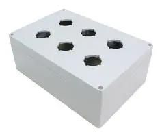 ENCLOSURE, PUSH BUTTON, PC, GREY 1554PB6