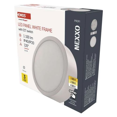 LED surface luminaire NEXXO, round, white, 12.5W, with change CCT, EMOS ZM5133