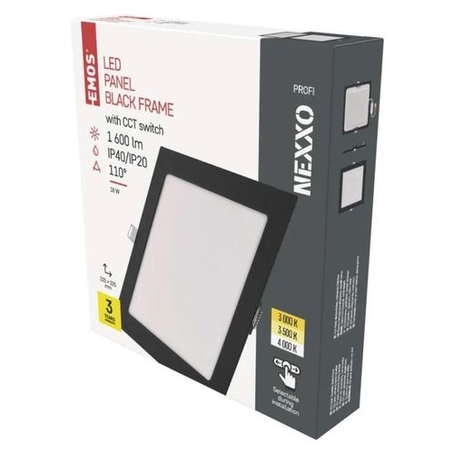 LED recessed luminaire NEXXO, square, silver, 18W, with change CCT, EMOS ZD2343 8592920109182