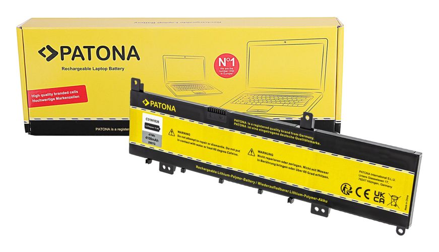PATONA Akku für Asus N580VN C31N1636, PATONA 2907 4055655238236