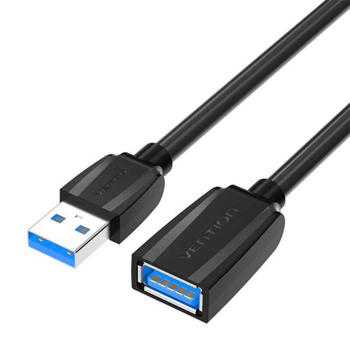 Extension Cable USB 3.0 male USB to female Vention VAS-A45-B200 2m (Black), Vention VAS-A45-B200