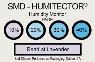 HUMIDITY INDICATOR CARD, 4SPOT, 2"X3" 13870