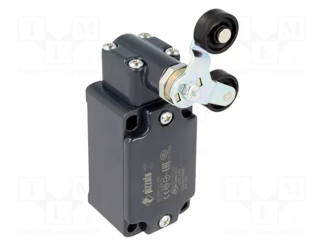 Limit switch; lever R 40mm, plastic roller Ø20mm, double; 10A PIZZATO ELETTRICA FD542
