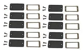 END PLATE, ALUMINIUM, ENCLOSURE AT180 BLACK 50M X 50MM
