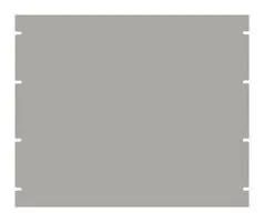 RACK PANEL, 19", ALUM, 9U, GREY PBPA19015GY2