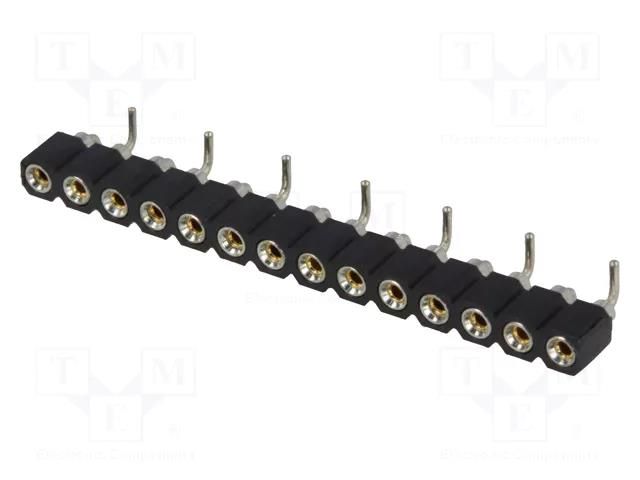 Connector: pin strips; socket; female; PIN: 14; turned contacts CONNFLY DS1002-01-1X14S13