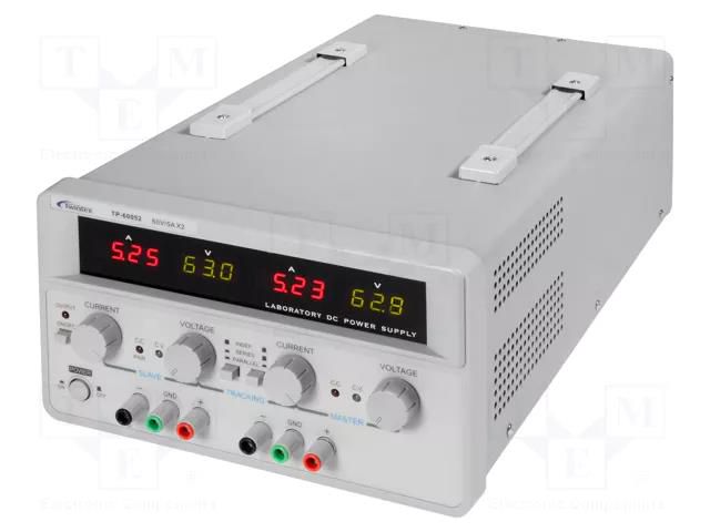 Power supply: laboratory; linear,multi-channel; 0÷60VDC; 0÷5A TWINTEX TP-60052