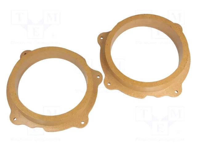 Spacer ring; MDF; 165mm; Citroën; impregnated,varnished; 2pcs. 4CARMEDIA MDF-D.45