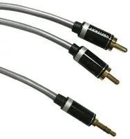 CABLE, 3.5MM PLUG-RCA PLUGX2, 2M, GREY PS000243