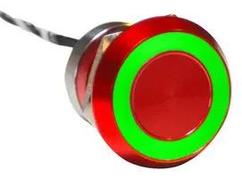 CAPACITIVE SW, DPDT, 0.01A, 12V, GRN/RED MC22MORGR