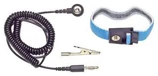 ADJ ELASTIC WRIST BAND W/ CORD, BLU, 6FT 6082
