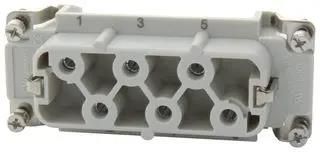 HEAVY DUTY INSERT, RCPT, 6POS, 20-10AWG 93601-0211