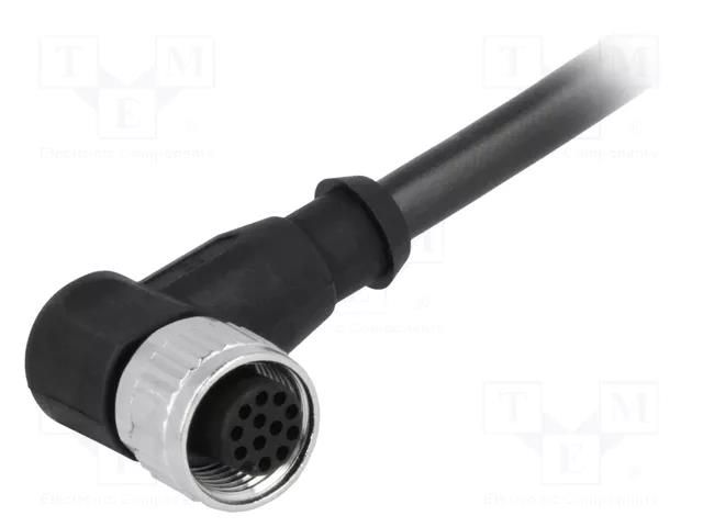 Connector: M12; plug; female; PIN: 12; angled 90°; cables; 2m HARTING 21348700C78020