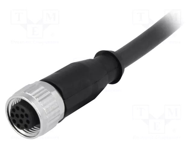 Connector: M12; plug; female; PIN: 12; straight; cables; 7.5m HARTING 21348500C78075