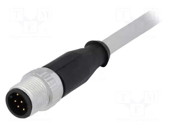 Connector: M12; plug; male; PIN: 8; straight; cables; 1m HARTING 21348400882010