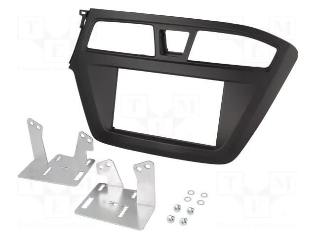 Radio frame; Hyundai; 2 DIN; black PER.PIC. RAM-40.491