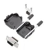 D SUB CONNECTOR, RCPT, 15POS, SCREW L17DPPK15-BK+L77DA15SST