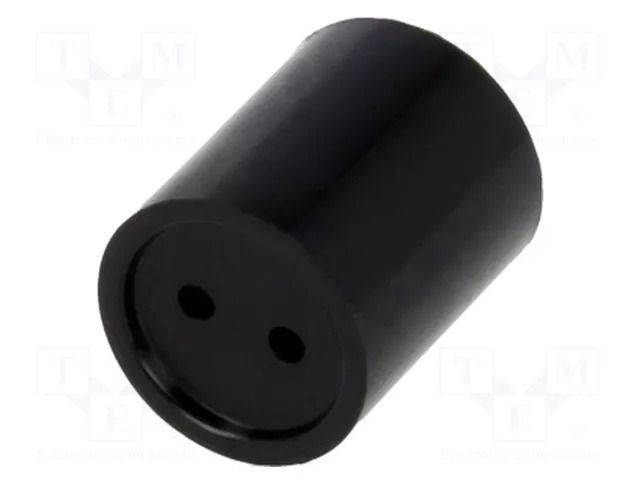 Spacer sleeve; LED; Øout: 7.5mm; ØLED: 5mm; L: 6mm; black MENTOR MR-2819.5060