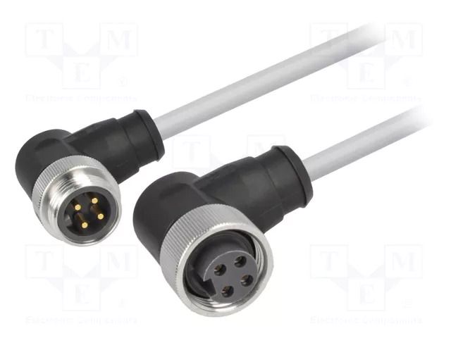 Cable: for sensors/automation; PIN: 4; angled; Len: 600mm; plug; PVC HARTING 21349899495006