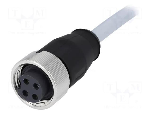 Connector: 7/8"; plug; 10m; female; PIN: 4; straight; with lead; PVC HARTING 21349700495100