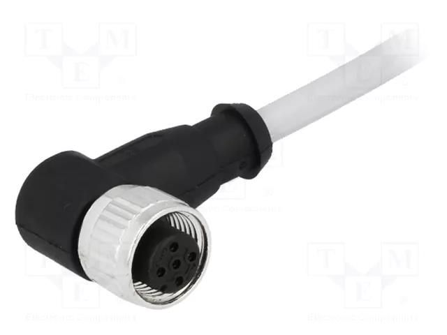 Connector: M12; plug; female; PIN: 5; angled 90°; cables; 10m HARTING 21348700585100