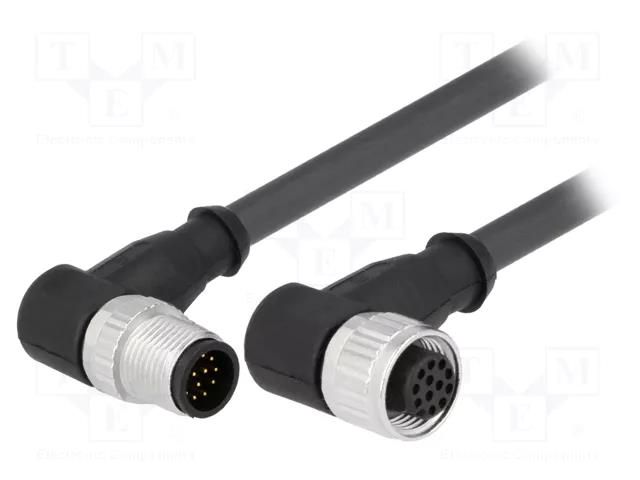 Cable: for sensors/automation; PIN: 12; plug; 10m HARTING 21348687C78100