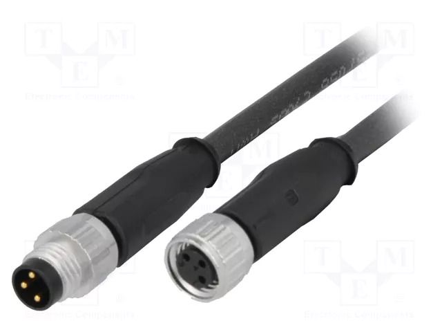 Cable: for sensors/automation; PIN: 3; 2m; plug; M8 male,M8 female HARTING 21348081388020