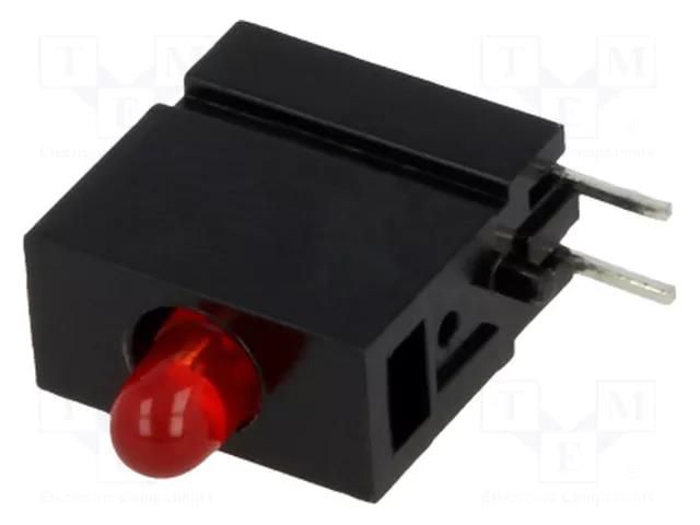 LED; in housing; 3mm; No.of diodes: 1; red; 20mA; Lens: red,diffused MENTOR 1808.2031