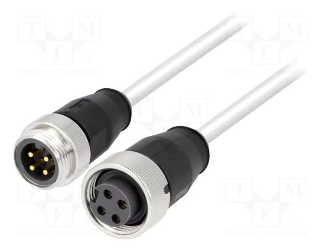Cable: for sensors/automation; PIN: 4; unshielded; plug; PVC; 0.3m HARTING 21349697495003