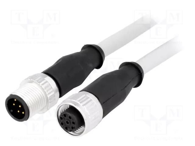 Cable: for sensors/automation; PIN: 8; plug; PVC; 0.5m HARTING 21348485882005