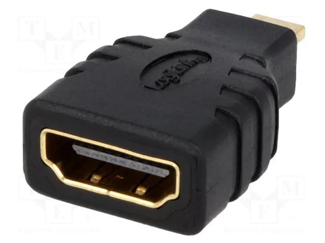 Adapter; HDMI socket,micro HDMI plug; black LOGILINK AH0010