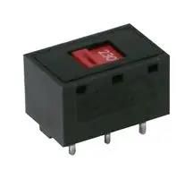SLIDE SWITCH, DPDT, 10A, 125V, THT V80213MS02Q