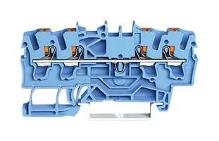 TERMINAL BLOCK, DINRAIL, 4WAYS, 12AWG 2202-1404