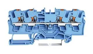 TERMINAL BLOCK, DINRAIL, 4WAYS, 10AWG 2204-1404
