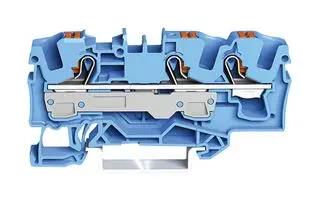 TERMINAL BLOCK, DINRAIL, 3WAYS, 8AWG 2206-1304