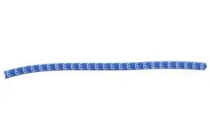 CABLE MARKER, PRE PRINTED, PVC, BLUE 901-11006