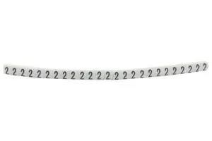 CABLE MARKER, PRE PRINTED, PVC, WHITE 901-11020