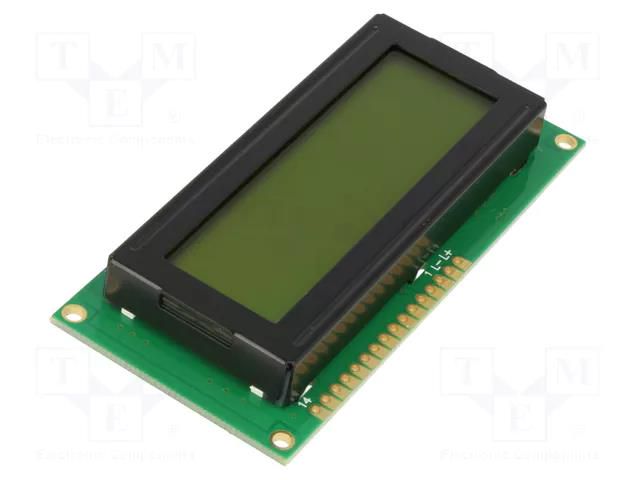 Display: LCD; alphanumeric; STN Positive; 16x2; 84x40x13.7mm; LED DISPLAY ELEKTRONIK DEM16212SYH-LY