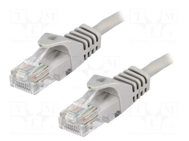 Patch cord; U/UTP; Cat: 5e; RJ45 plug,both sides; CCA; 15m; grey LOGILINK CP1102U