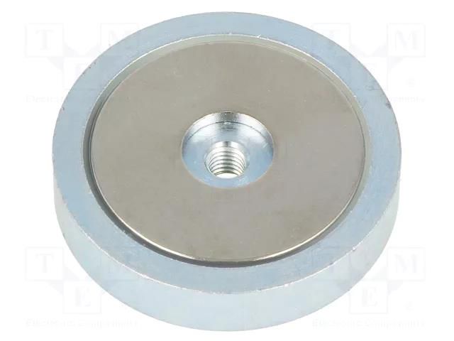 Magnet: permanent; neodymium; 500N; Ø: 40mm; H: 8mm; steel ELESA+GANTER GN50.5-ND-40