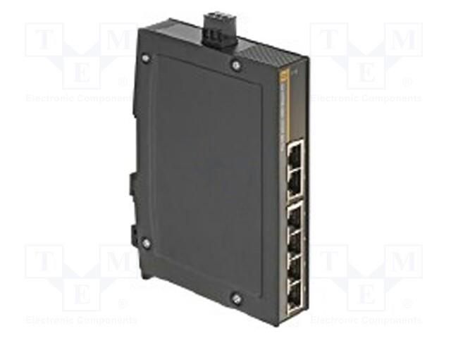 Switch Ethernet; unmanaged; Number of ports: 6; 9÷60VDC; RJ45 HARTING 24030060010