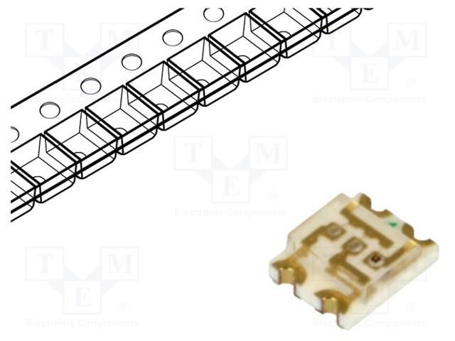 LED; RGB; SMD; 0606; 1.6÷2.4/2.8÷3.8/2.8÷3.8VDC; 1.6x1.6x0.35mm LUCKYLIGHT LL-S197FRGBC