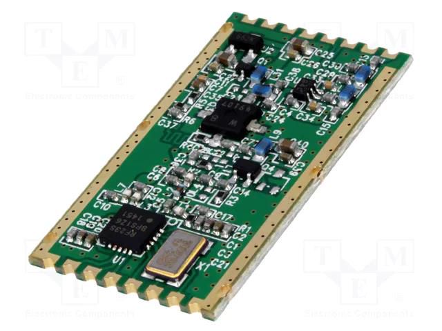 Module: RF; FM transceiver; FSK; 433.92MHz; SPI; -120dBm; 3.3÷6VDC HOPE MICROELECTRONICS RFM23BP-433-S2