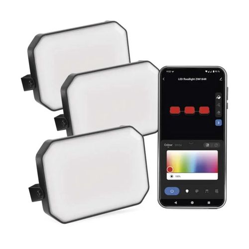 GOSMART outdoor floodlight starter kit 3pcs, EMOS ZIW184R 8592920136935