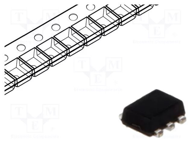 Diode: TVS array; 6V; 3A; 50W; bidirectional; SOT666; Ch: 2; ESD SEMTECH RCLAMP0502A.TCT